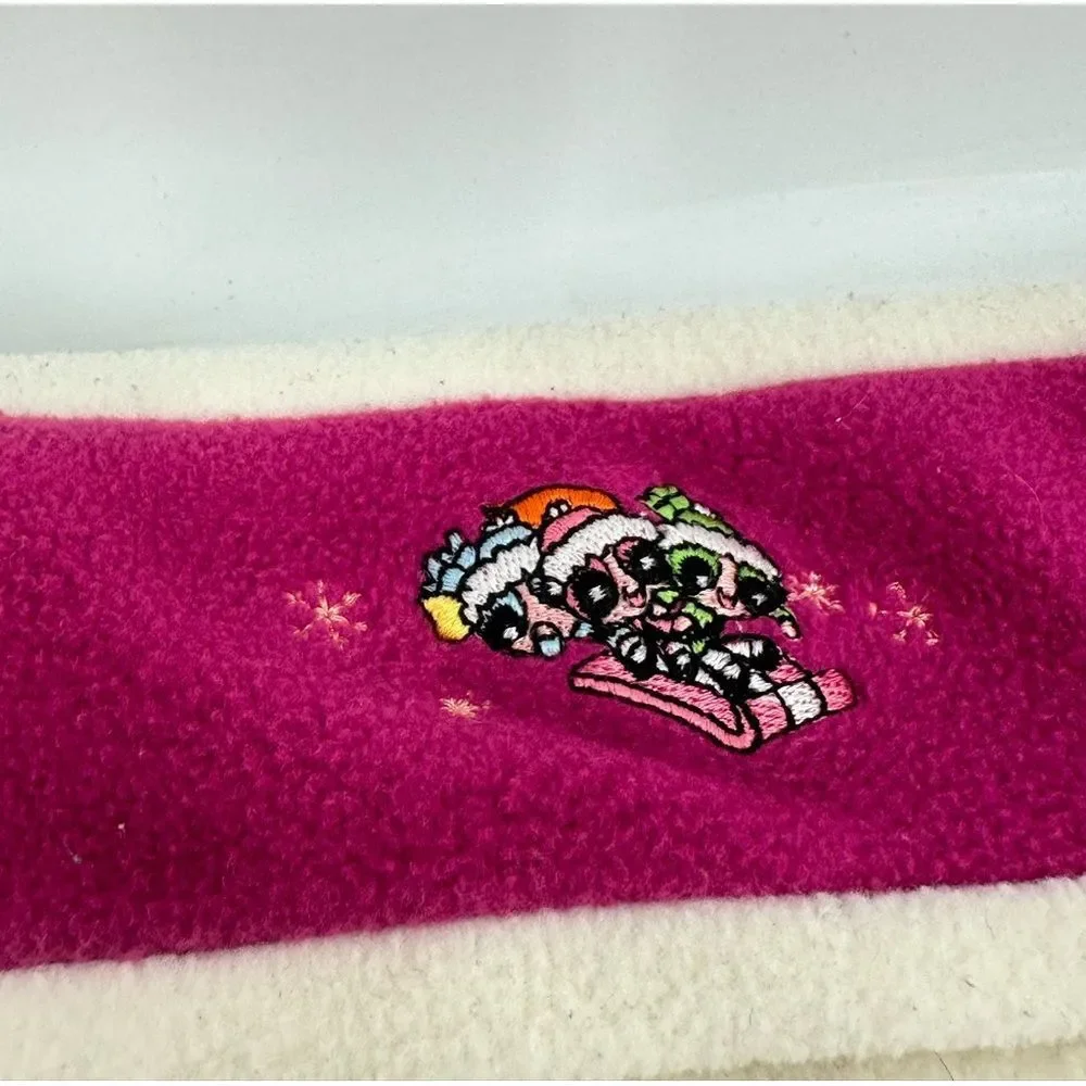 Powerpuff Girls Vtg Y2k Winter Fleece Headband Bubbles Blossom Buttercup Sled